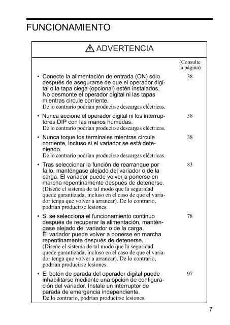 VARISPEED V7 MANUAL DEL USUARIO - Carol industrial