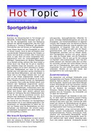 Sportgetränke - Swiss Forum for Sport Nutrition