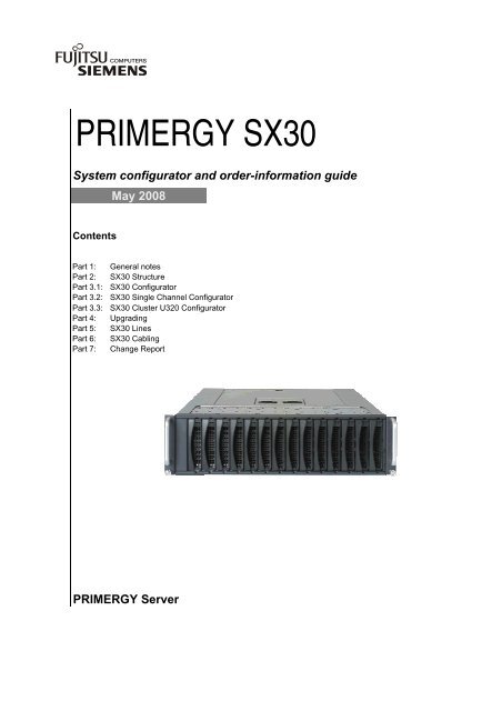 PRIMERGY SX30 Configurator