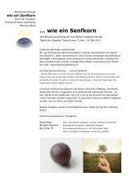 ... wie ein Senfkorn - Soul Works Foundation