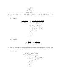 Math 1311 Test 1 Fall 2004 SOLUTIONS 1. Apply the limit laws to ...