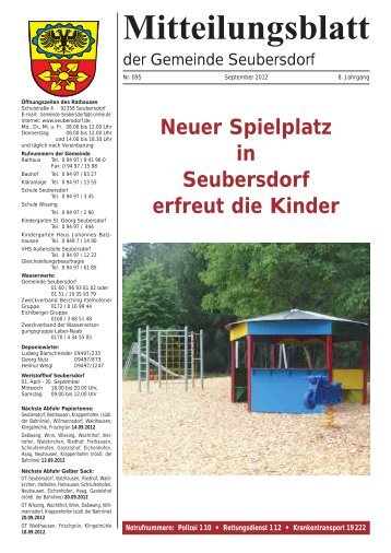 Mitteilungsblatt Ausgabe September 2012 - Seubersdorf