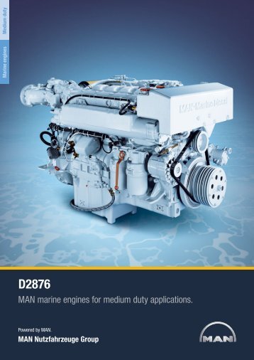 MAN marine engines for medium duty applications.