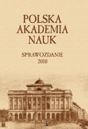 Sprawozdanie za 2010 rok - Portal Wiedzy PAN - Polska Akademia ...