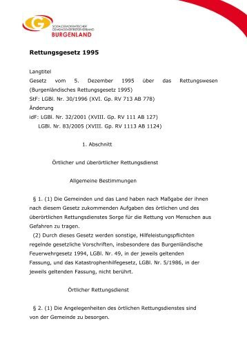 Bgld. Rettungsgesetz 1995