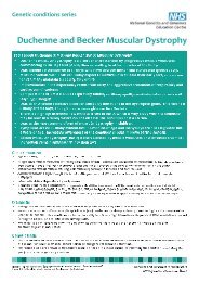 Duchenne and Becker Muscular Dystrophy - National Genetics ...