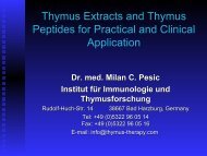 Thymus Extracts and Thymus Peptides for ... - Thymus Therapy