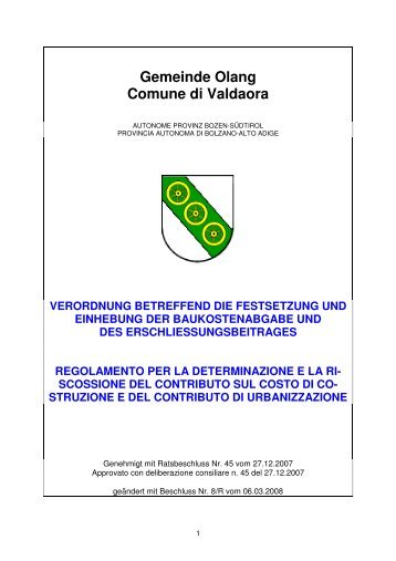 Gemeinde Olang Comune di Valdaora