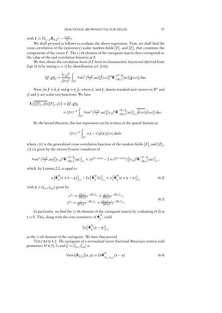 FRACTIONAL BROWNIAN VECTOR FIELDS 1. Introduction. A one ...
