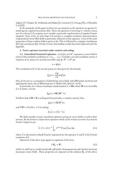 FRACTIONAL BROWNIAN VECTOR FIELDS 1. Introduction. A one ...