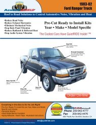 1983-02 Ford Ranger Truck - QuietRide Solutions