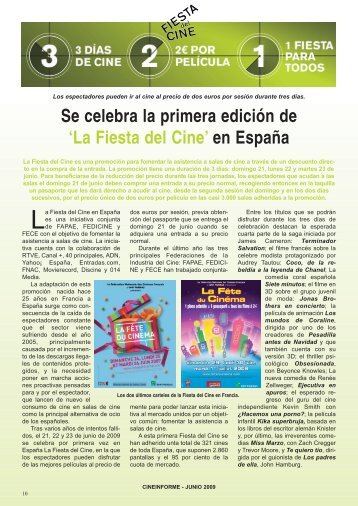artículo completo de la 'Fiesta del Cine' - Cine y Tele