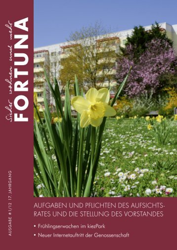 Nr. 01/2012 - FORTUNA Wohnungsunternehmen eG