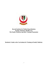 Family Practice Program - Kuwait Institute for Medical Specialization