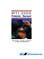 MTI-2000 Fiber Optic Fotonic Sensor System - MTI Instruments Inc.