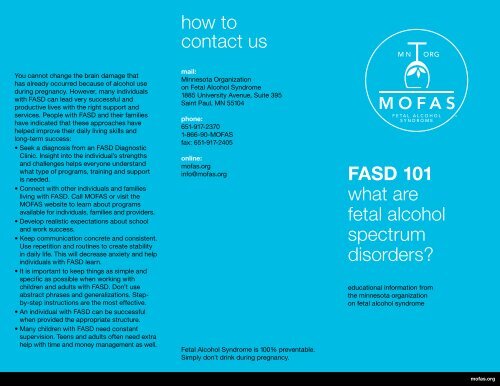 FASD 101 what are fetal alcohol spectrum disorders? - Minnesota ...