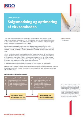 Salgsmodning og optimering af virksomheden - BDO