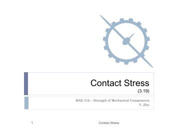 Lecture 5 Contact Stress