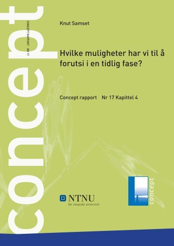 Hvilke muligheter har vi til Ã¥ forutsi i en tidlig fase? - Concept - NTNU