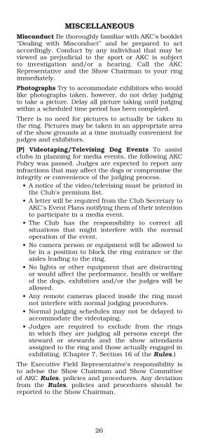 Rules, Policies and Guidelines for Conformation Dog Show Judges