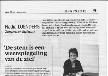 Interview met Nadia Loenders