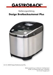 Design Brotbackautomat Plus - Gastroback