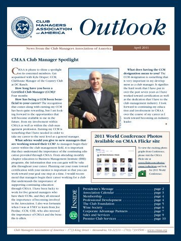 Outlook - Club Managers Association of America