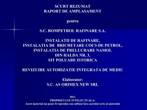 Prezentare Rompetrol Rafinare.pdf - Petrescu Traian - Expert Mediu