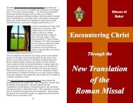 Encountering Christ through the New Translation ... - Diocese of Baker