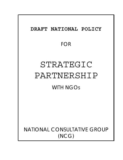 Draft National Policy for Strategic Partnership with NGOs - The ...