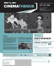 FESTIVAL OF FILM AND VIDEO ART - Winnipeg Film Group