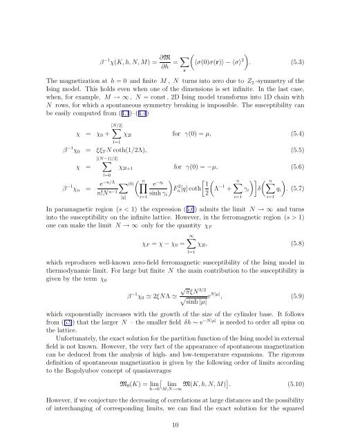 Magnetic susceptibility of the two-dimensional Ising model ... - LMPT