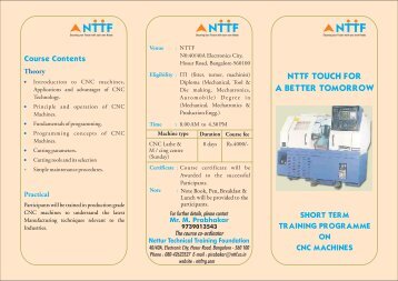 NTTF Touch for Better Tomorrow Brochure