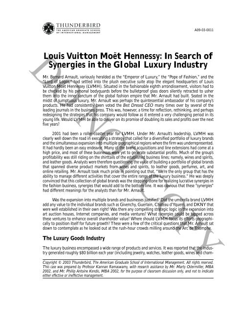 Solved) - Case LVMH and Luxury Goods Marketing LVMH Moët Hennessy