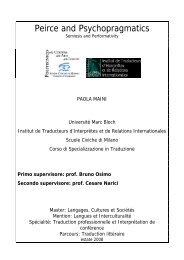 Peirce and Psychopragmatics - Bruno Osimo, traduzioni, semiotica ...