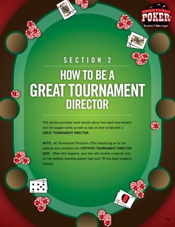Tournament Director Guide - World Tavern Poker