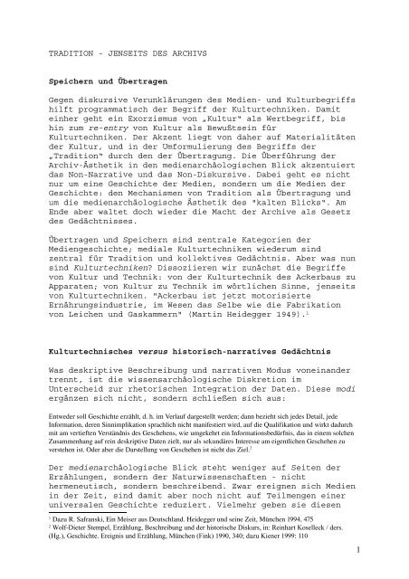 Tradition1.pdf (Download) - Medienwissenschaft - HU Berlin