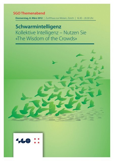 Schwarmintelligenz Kollektive Intelligenz â€“ Nutzen Sie Â«The - SGO