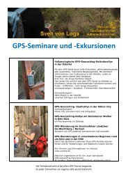 GPS-Seminare und -Exkursionen - Sven von Loga