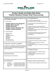 Polyflor LVT Health & Safety Data Sheet