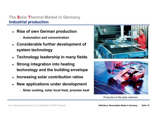 The Solar Thermal Market in Germany - Status Technologies