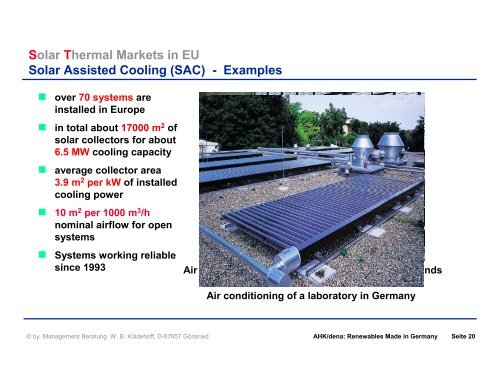 The Solar Thermal Market in Germany - Status Technologies