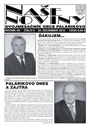 Číslo 6/2010 - Obec Palárikovo