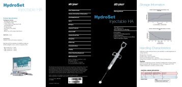 HydroSet Injectable HA HydroSet Injectable HA - Stryker