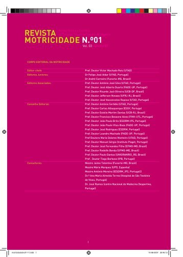 REVISTA MOTRICIDADE N.º01 - Revista / Journal Motricidade