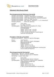 Dekanat Würzburg-Stadt - Pfarreiengemeinschaft