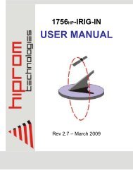 1756HP-GPS-IRIG-IN User Manual - Hiprom