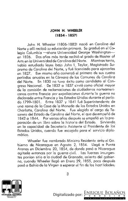 Diario de John Hill Wheeler Ministro de los Estados Unidos en ...