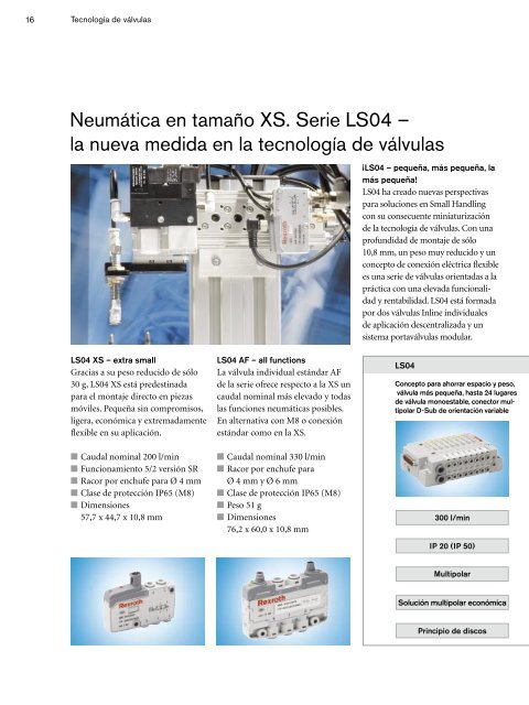 Componentes neumÃ¡ticos y subsistemas para el ... - Bosch Rexroth