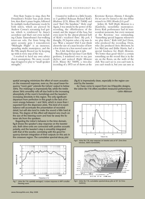 Be-718 Test Review From Stereophile - Usher Audio